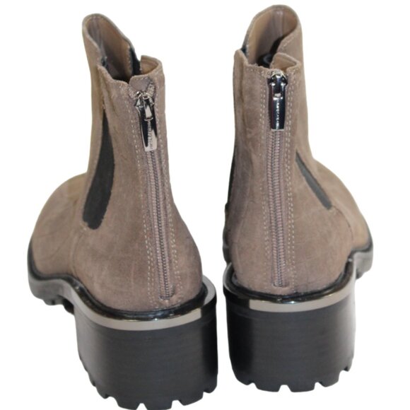 Vince Camuto Chelsea Kelivena Sable Croc Embossed Suede Tall Ankle Size 9.5 - Picture 8 of 9